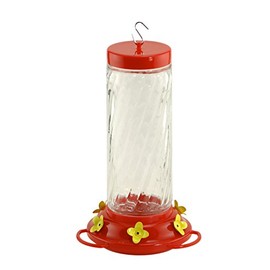Audubon NA35227 Swirl Glass Hummingbird Feeder, 30-Ounce