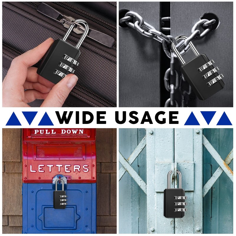Chumia 32 Pack 3 Digit Combination Lock Small Combo Locks