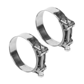 Exhaust Clamp, 2 Pcs 74-79mm Exhaust Clamps, Stainless Steel Pipe Clamps Heavy-Duty Exhaust Pipe Clamps Suitable for Motorcycles, Automobiles and Agricultural Machinery