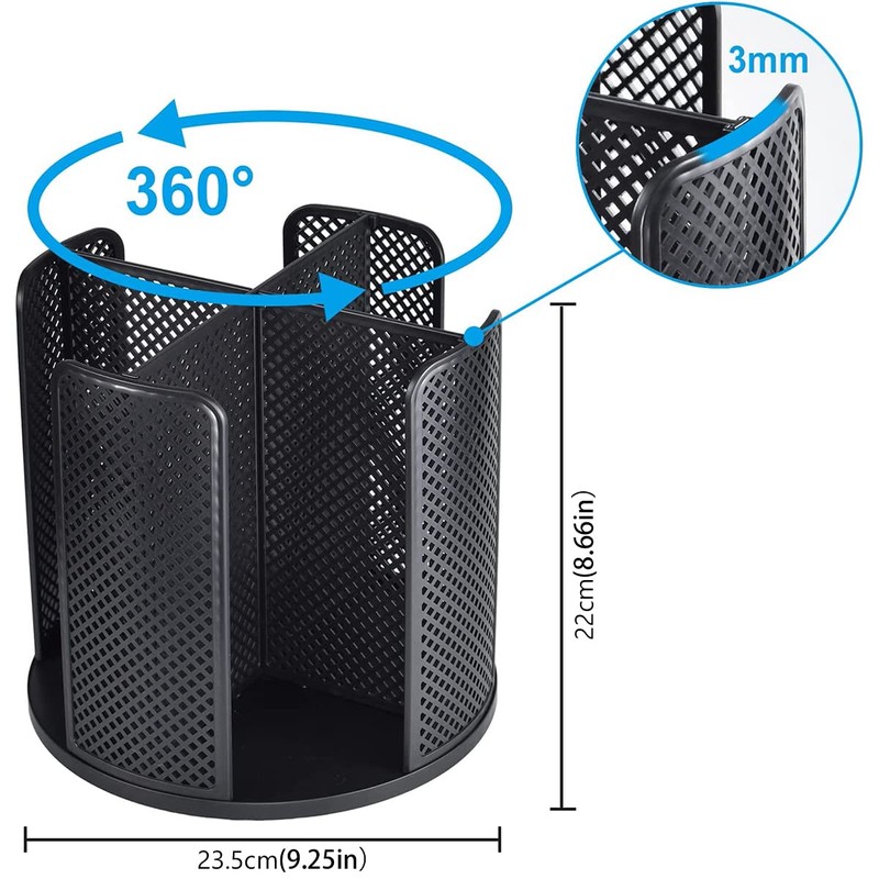 Pcapzz Cup Dispenser 360° Rotatable 4 Compartment Cups and Lids
