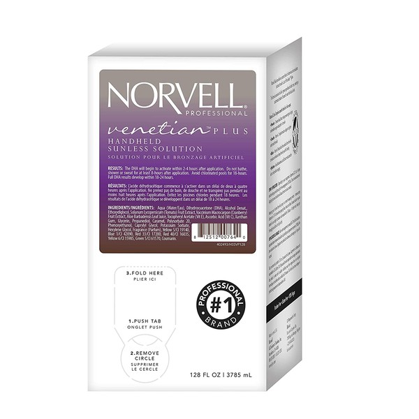 Norvell Premium Sunless Tanning Solution - Venetian Plus, 128 Fl Oz
