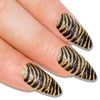 Bling Art Stilett Gold Camouflage Medium Acrylic False Nails 24 Full