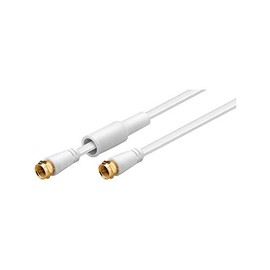Goobay 67297 Flat SAT Antenna Cable (80 dB), 2x Shielded, Weatherproof, 7.5 m Length