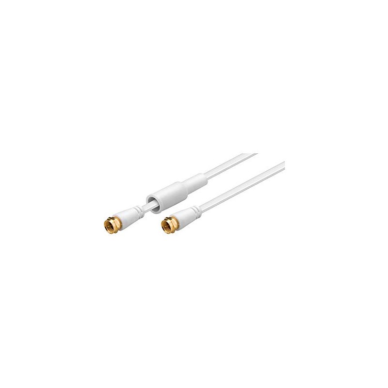 Goobay 67297 Flat SAT Antenna Cable (80 dB), 2x Shielded,