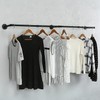 72inch Industrial Pipe Clothes Rack Wall Mount For Hanging Rod
