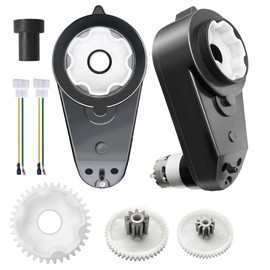 2Pack 12V RS555 40000RPM Power Wheels Motor with 1.6cm/0.61in Gearbox,1.9cm/0.74in Gearbox with Steel Gears Motor for Power Wheel Upgrade Replacement Parts