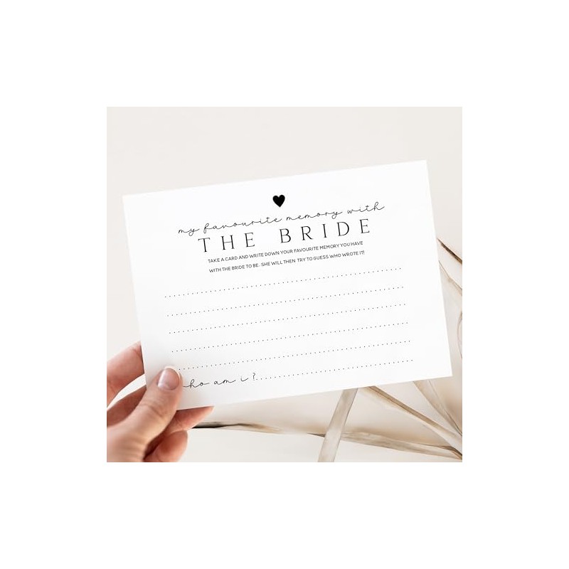 The Little Party Company Favourite Memory with the Bride Game