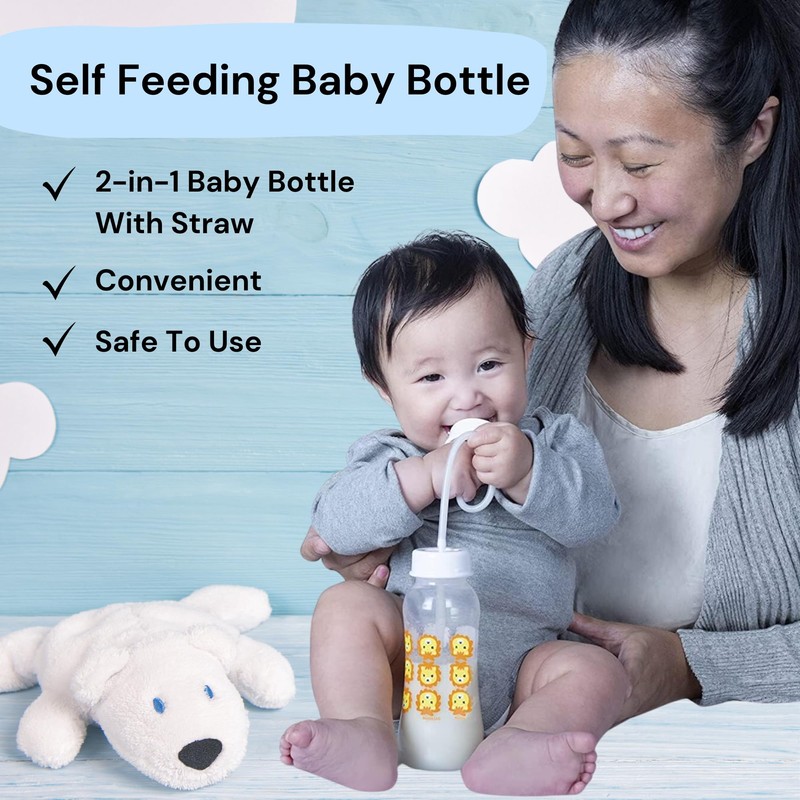 Hands-Free Baby Bottle - Anti-Colic Self Feeding Baby Bottle System