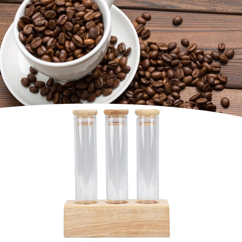Coffee Bean Jars Canisters Coffee Storage Containers with Solid Wood