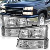 TUSDAR 4 PCS Fits for 2003-2006 Chevy Silverado Avalanche Headlights