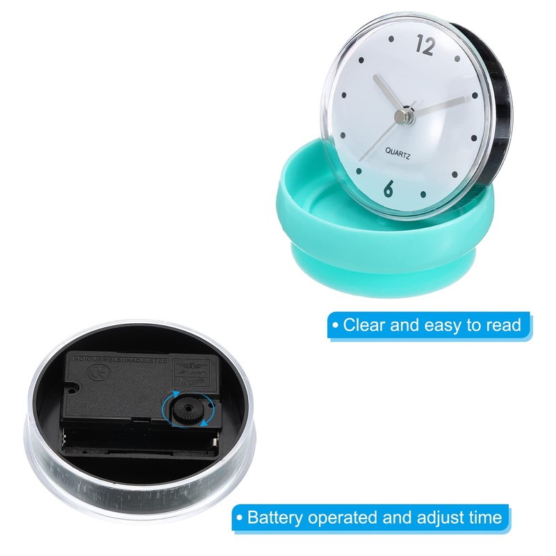 PATIKIL Waterproof Bathroom Clock, Battery Operated Silent Wall Clocks with