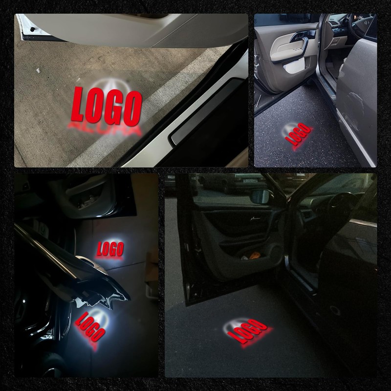 Aepiraza 4 Pack Car Led Door Light Logo Projector Compatible