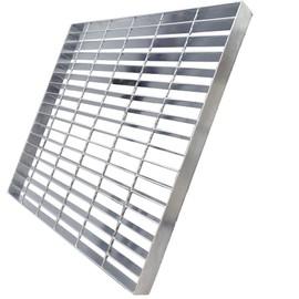 MASSLUNT Galvanized Steel Drain Grate for NDS 24x24 Catch Basin, Outdoor Drain Cover, B Class Replacement Sewer Grate Durable Heavy Duty, Sliver Square Drainage Grate for Driveway, Concrete, Garage