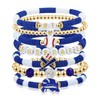 Smilelife Baseball Bracelets for Women Game Day Stackable Bracelets Baseball