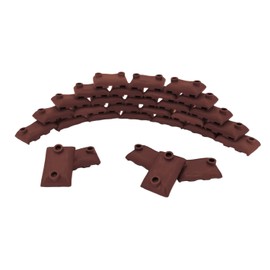 CMC imports 30 x Sandbag Clamping Block 2 x 3 Nubs Building Block WWll Flood German Armed Forces Dark Beige Army Military City Choice of Colours (090 - Brown)