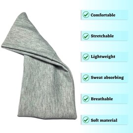 WESTEND CHOICE Extra Wide Headbands 11cm Plain Stretchy Kylie Head Band Unisex Bandeau Headbands for Women & Men Soft Hairbands Yoga Bandana Headband (Grey)