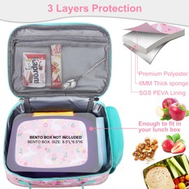 RHCPFOVR Kids Lunch Bag - Insulated Lunch Box for Boys Girls,Washable Lunch Bag and Reusable Toddler Leak-proof Lunchbox for School and Daycare
