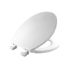 Mayfair by Bemis Round Plastic Toilet Seat White Never Loosens