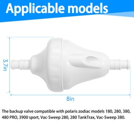 G52 Backup Valve Replacement for Po-laris Pool Cleaner Parts, Compatible with Po-laris 280 180 380 480 3900 Pool Clean Backup Valve, Reinforced for Crack Resistant Casing