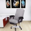 SARAFLORA Office Chair Cover- Large, Silver Grey- Removable Computer Chair