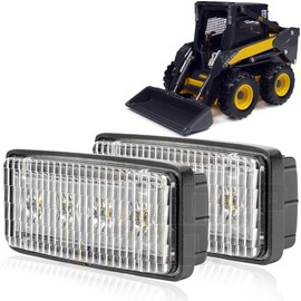 AZQOP LED Headlight Compatible for Ford New Holland Skid Steer C175, C185, C190, L120, L125, L140, etc, Replaces OEM Numbers# Ford/New Holland 9829523, LED Work Lights 20W 6000K Wirelessly, 2-Pack