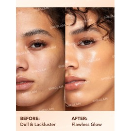 SHEGLAM Sunburst Glow Mixer 4-IN-1 Liquid Glow, Complexion Booster For A Glowing, Soft-Focus Look, Infused With Hyaluronic Acid, Vegan & Cruelty-Free-Medium Warm Golden