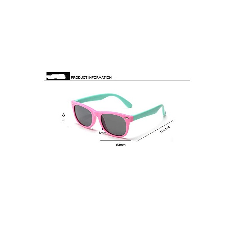 Polarized Sunglasses Rubber Flexible for Girls Boys Age 3-12 Years