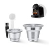 HAILASRE 2 Pcs Reusable Stainless Steel Coffee Capsules Compatible with