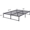 VECELO 16" Metal Platform Bed Frame/Mattress Foundation/No Box Spring Needed