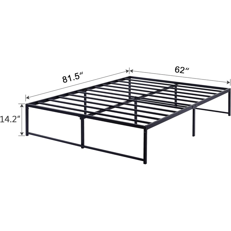 VECELO 16" Metal Platform Bed Frame/Mattress Foundation/No Box Spring Needed