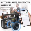 PRUNUS J-135S Radio Portatile AM/FM/SW, Mini Radio Solare Bluetooth 6.0