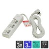 エルパ (ELPA) スイッチ付タップ コンセント 延長コード 省エネ ランプレス 3個口 3ｍ 125V