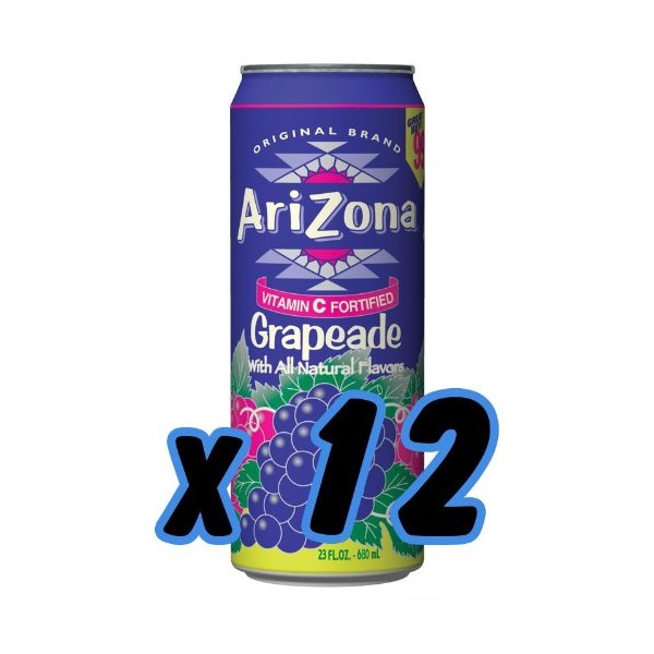 Arizona Grapeade, 23-ounces (Pack of 12)