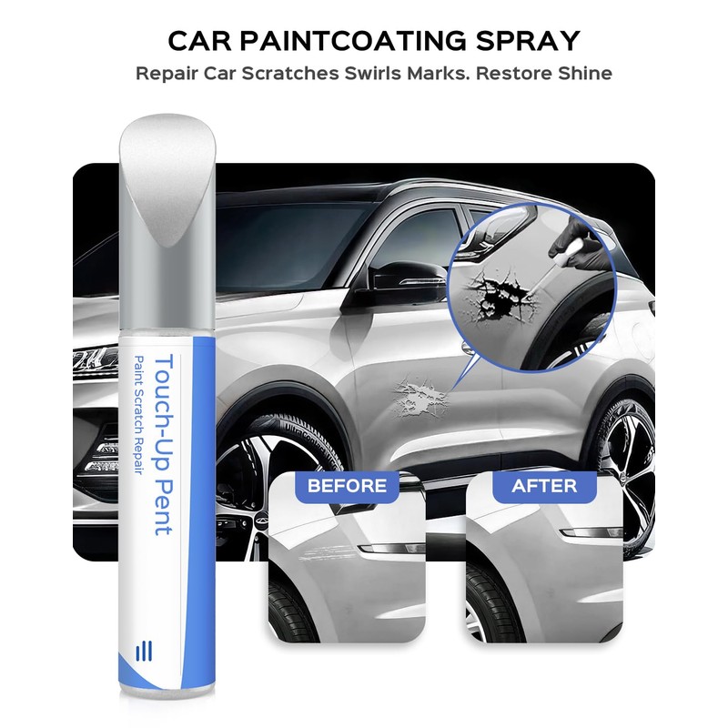 PARTS4EV QAB White Pearl Tricoat Touch Up Paint Compatible with