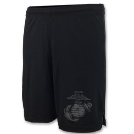 Armed Forces Gear Marines Men's PT Shorts (Black, MD)