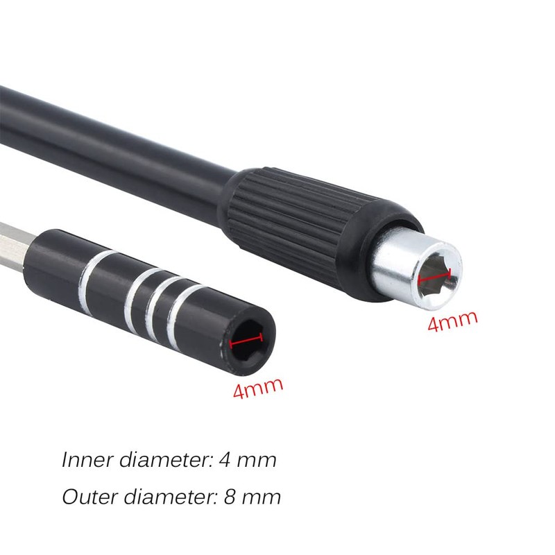 1 Set 4mm Flexible Bendable Extension Rod Magnetic Shaft Screwdriver