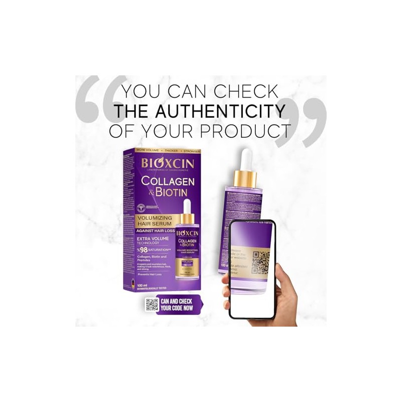 BIOXCIN Sérum Capilar Voluminizador Con Colágeno Y Biotina, Fórmula Fortalecedora