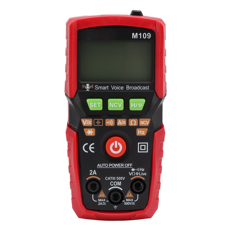 Digital Multimeter English Voice Broadcast Flashlight Backlit Screen Automatic Portable