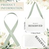 12 Pcs Reserved Seating Signs for Wedding Ceremony,Sage Green