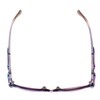 Betsey Johnson Women's Serpentine Cat Eye Sunglasses, Purple Crystal with