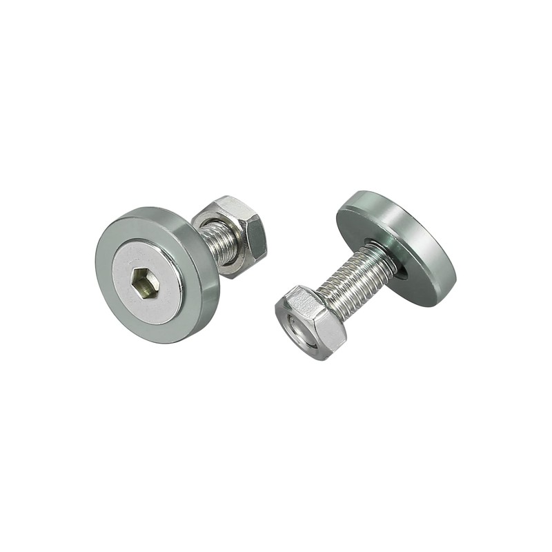 Motoforti 20 Pcs Motorcycle Silver Tone Fender Bumper Washer Bolt
