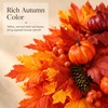 24" Artificial Halloween & Thanksgiving Wreath with Pumpkins & Maple
