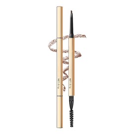 Eyebrow Pencil, 2 PCS Eyebrow Pen, Waterproof Eye Brow Tint Double Ended Brow Pencil with Spoolie Brush, Fine Tip, Eyebrows Dye, Natural, Long-lasting, Precise Brow Makeup, Dark Brown #01