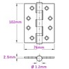 3 x Grade 11 Fire Rated Ball Bearing Door Hinges
