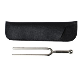 VGEBY A440Hz Tuning Fork Metal Violin Tuning Fork Standard Tuner Tone Tool with Leather Cover for Guitar Ukulele Violin