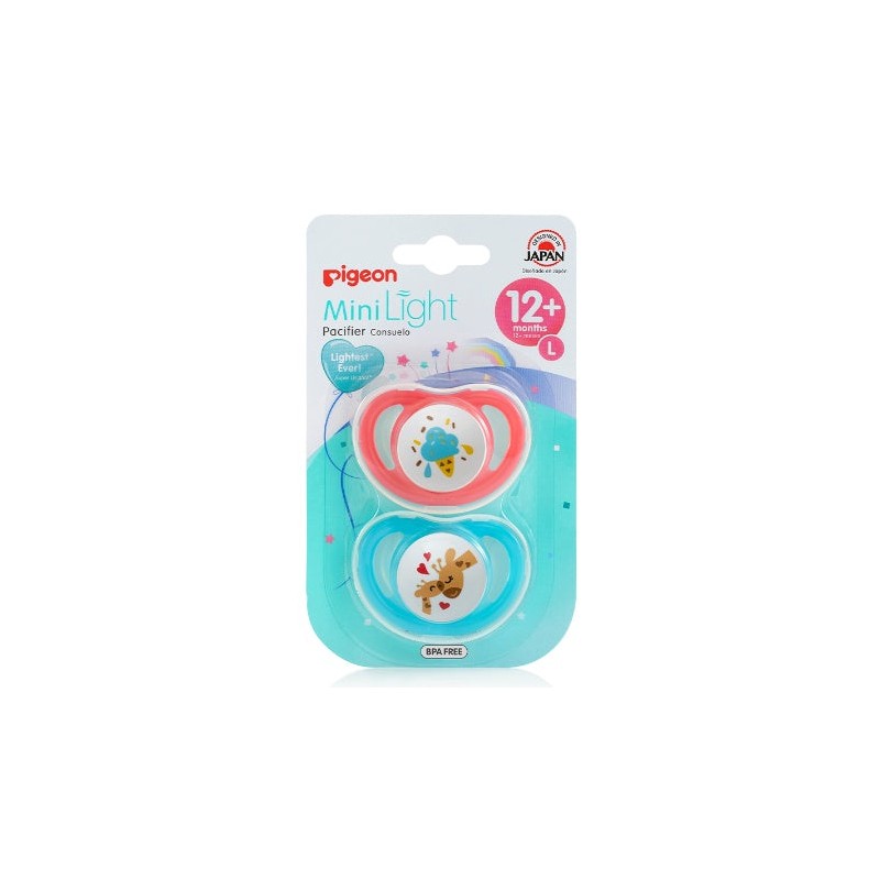 Pigeon Mini Light Pacifier Large (12+ Months) Twin Pack