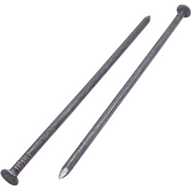 (Pack of 8) Carbon Steel 15/64" x 7-7/8" (6.0 x 200 mm) Construction Nails Flat Round Head Multi-Purpose Common Wire Nails Woodworking