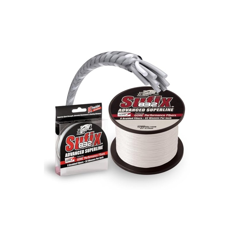 Sufix 832 Braid 80 lb Ghost 150 yards