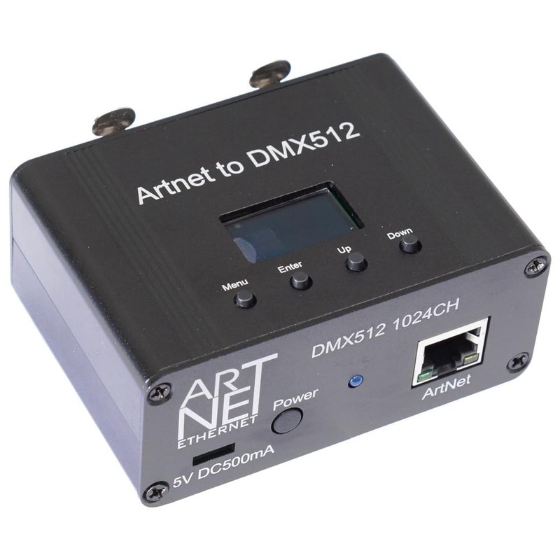ArtNet 512 Ethernet Lighting Controller Interface,2 Universe Metal + Plastic