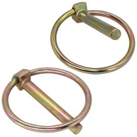 SKIR'CO (2 pcs) Zinc Plated Steel Linch Pins 6 mm, Locking Lynch Pins, DIN 11023, Metal Pin with Ring